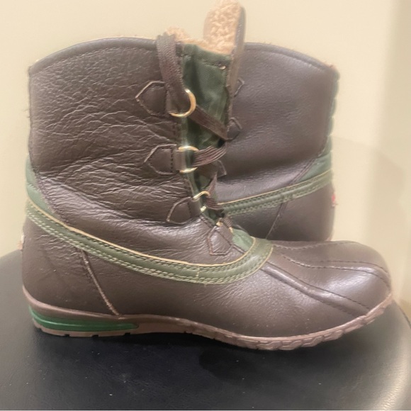 PsyBeria Dry goods Men's Boots Size 7 Green Brown Stash Pocket - Picture 3 of 10